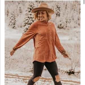 Roolee Ralph Velvet Button Up